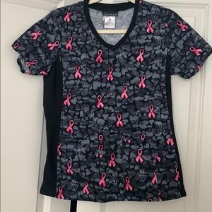 Cherokee breast cancer scrub top